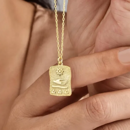 Artemis Medallion Necklace in 14K Solid Gold