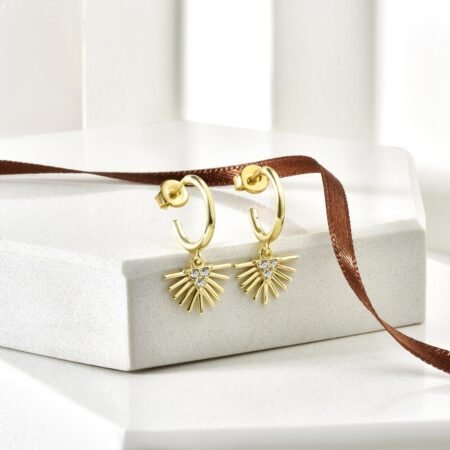 Diamond Huggie Hoops in 14K Gold – Shared Prong Diamond Hoops, Small Diamond Earrings, Last Minute Gift Idea