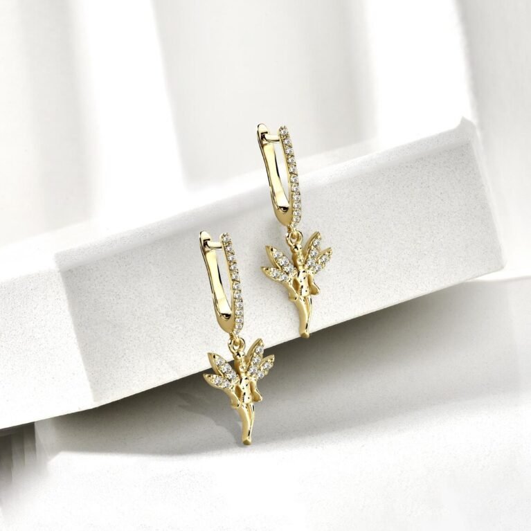 Diamond Huggie Earrings in Real 14K Gold – Rimmed Diamond Huggies, Available in Rose, White & Yellow Gold, Small Diamond Hoops